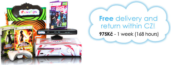 Prices for renting RentFun Super Dance Package: 975 Kč/week.